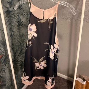 Navy floral tank top